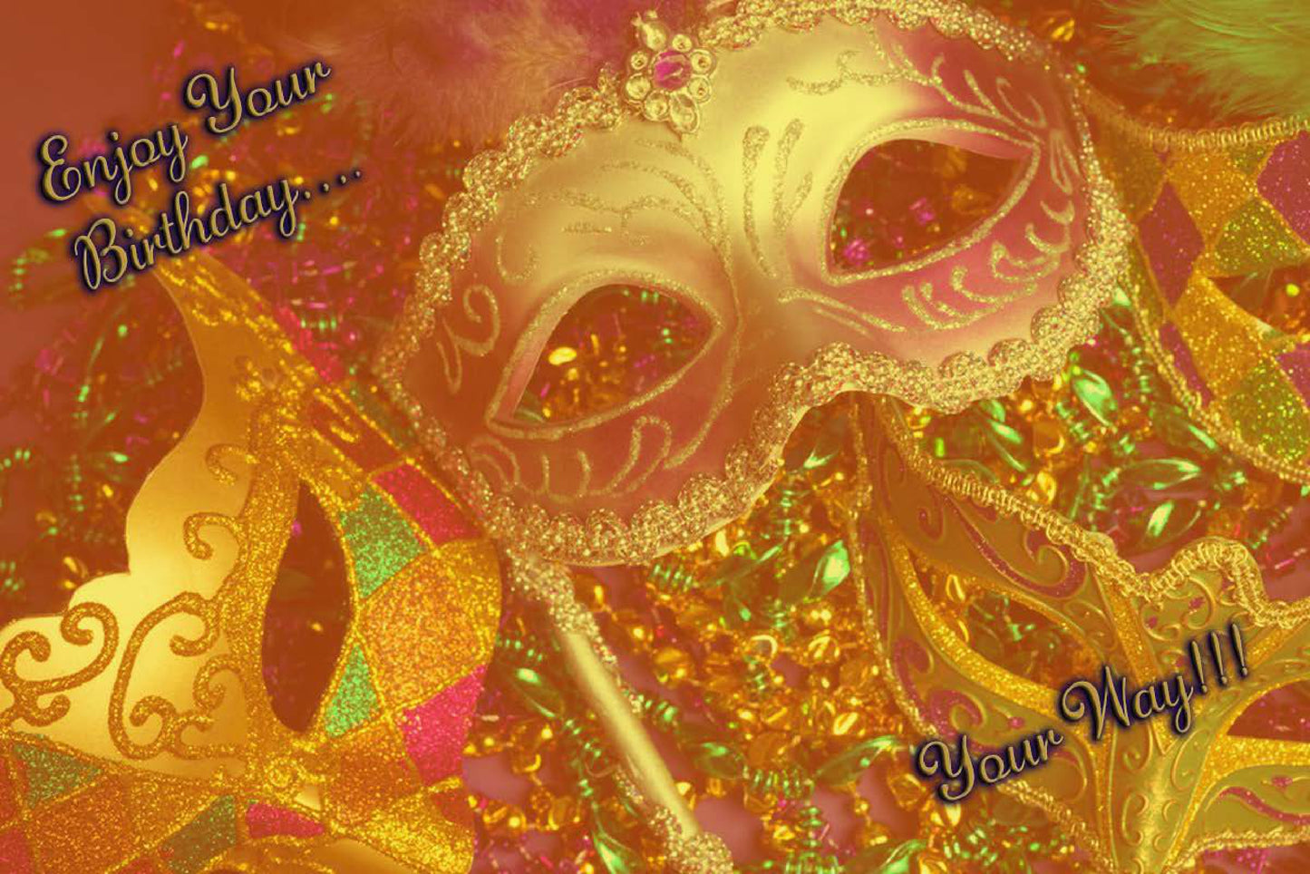 Mardi Gras Birthday Celebration Card