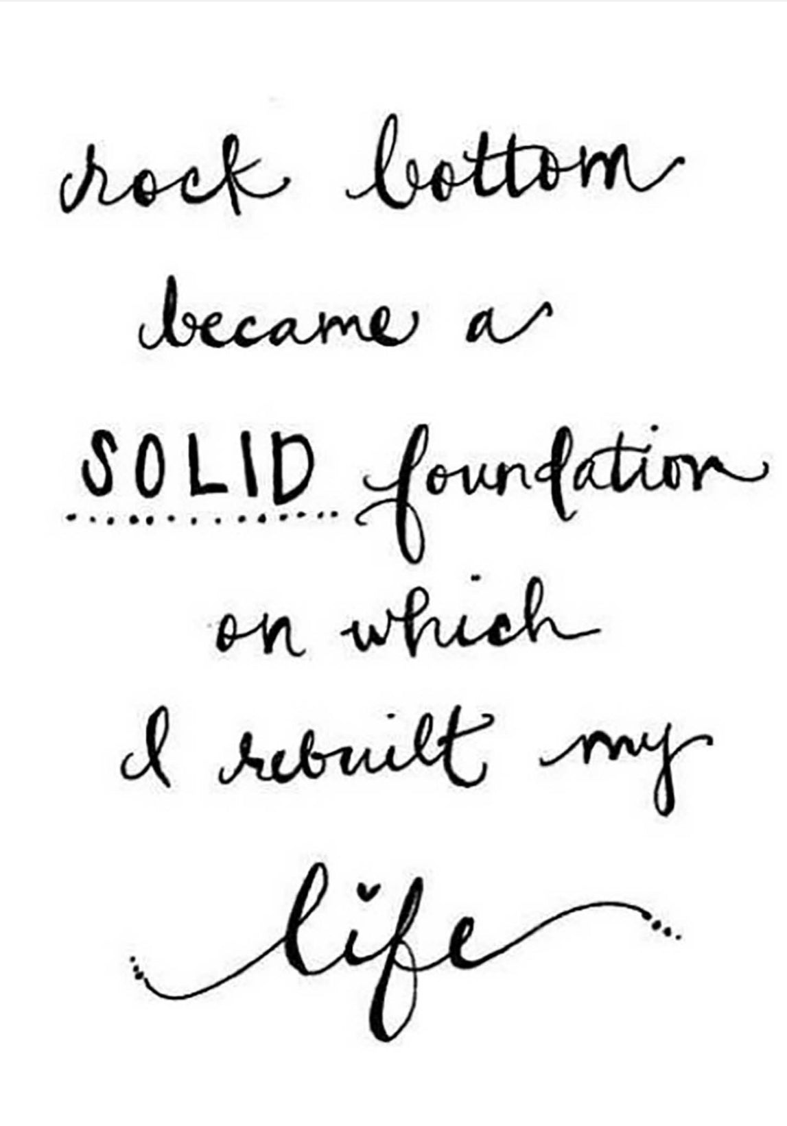 Rebuilding from Rock Bottom