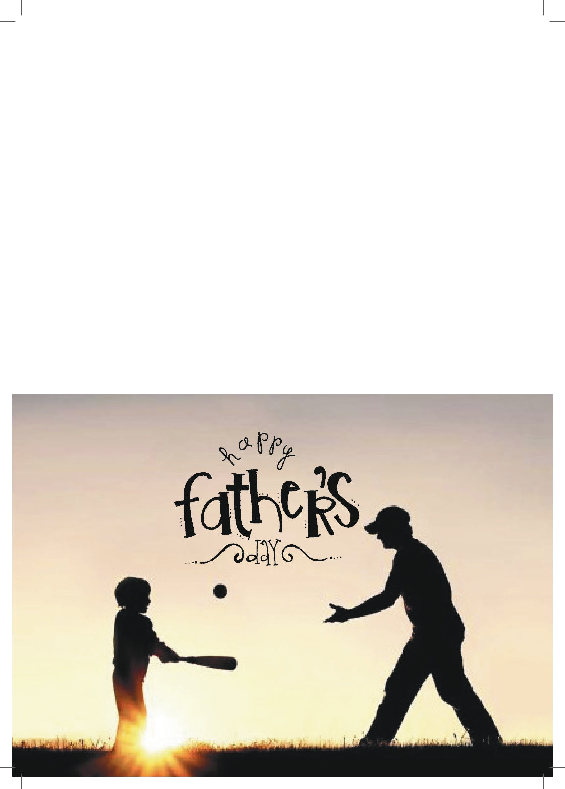 Father’s Day Card – Sunset Baseball Design